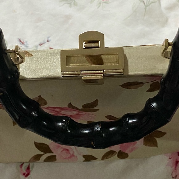 Banana Republic Satin Handbag Floral Print I - Picture 3 of 5